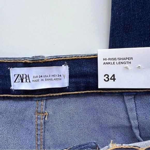 Zara Super Elastic Hi-Rise Shaper Jeans Size 2 - Picture 6 of 10